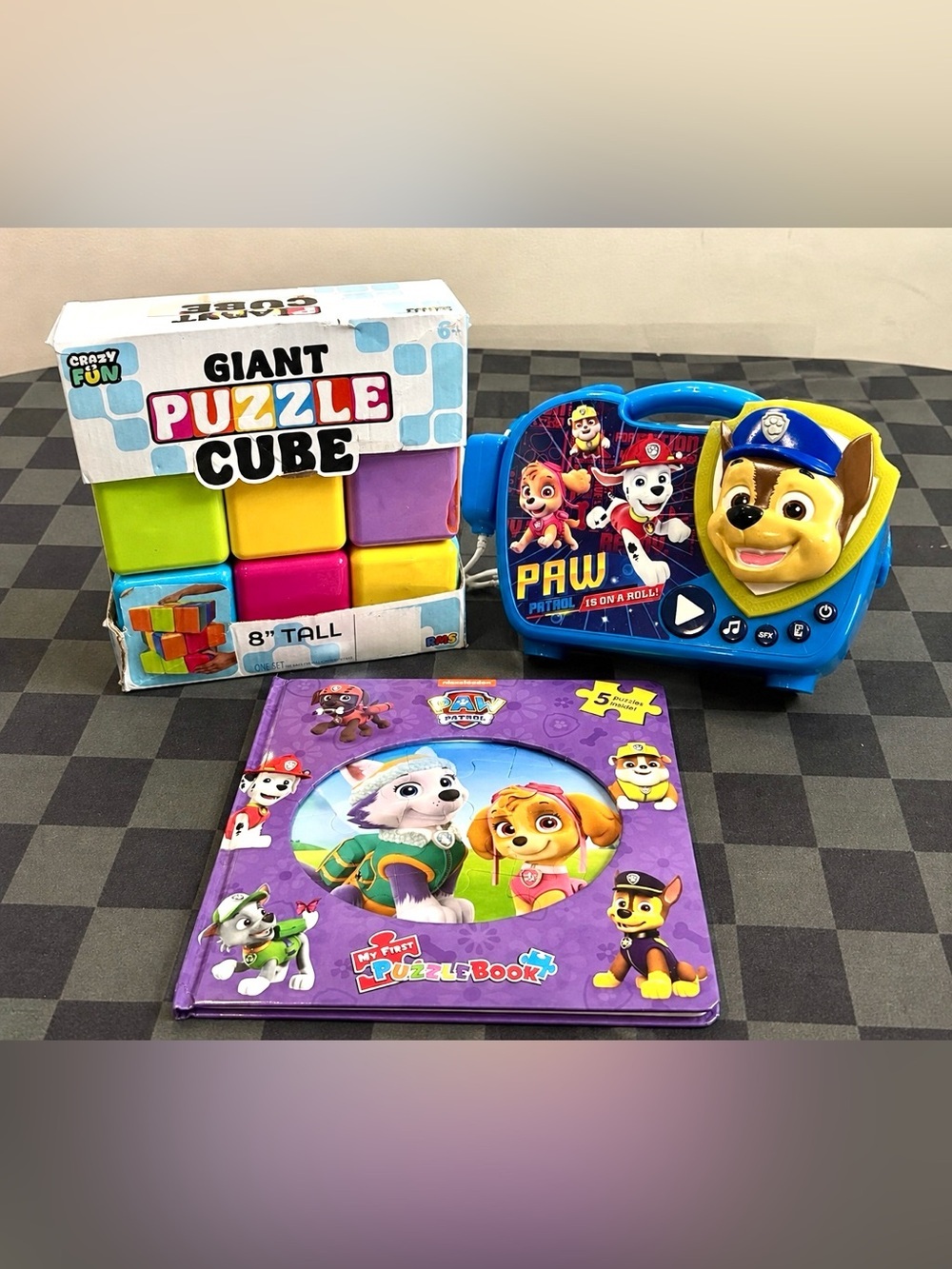 Kids Toy Bundle Giant Puzzle Cube + PAW Patrol Puzzle Book + PAW Patrol Sound To